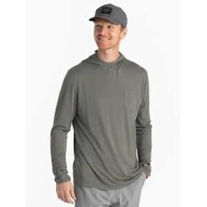 Free Fly Mens Bamboo Lightweight Hoodie XL Fatigue Green UPF Sun Shirt Outdoor